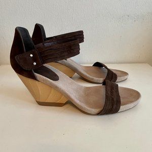 Camper Suede Wooden Wedge Heels size 41/10.5-11